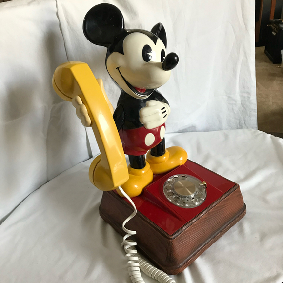 Mickey Mouse Walt Disney Vintage Rotary Dial Telephone 1976 - Picture 2 of 6